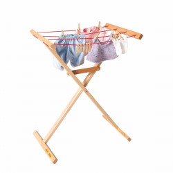 Doll clothes airer wood