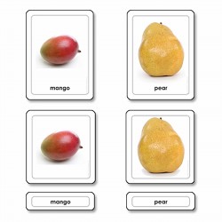 Fruits, cartes en 3 parties