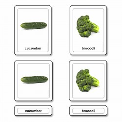 Légumes, cartes en 3 parties