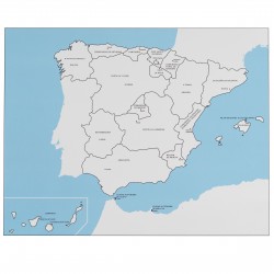 Spain Control Map: Labeled