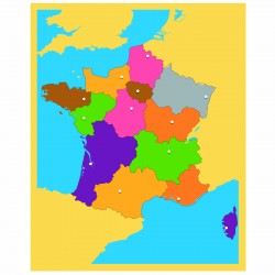 Carte puzzle de la France -...