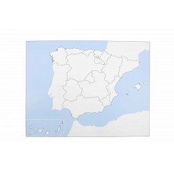 Spain Control Map: Unlabeled