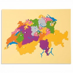 Carte puzzle de la Suisse