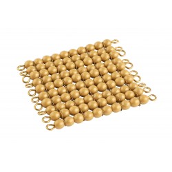 One Golden Bead Square Of 100
